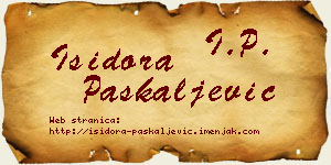 Isidora Paskaljević vizit kartica